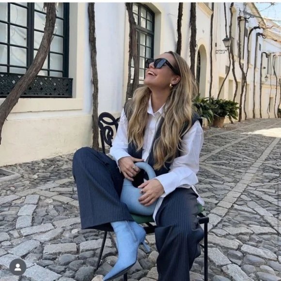 ZARA DENIM BLUE BAG - Picture 5 of 12